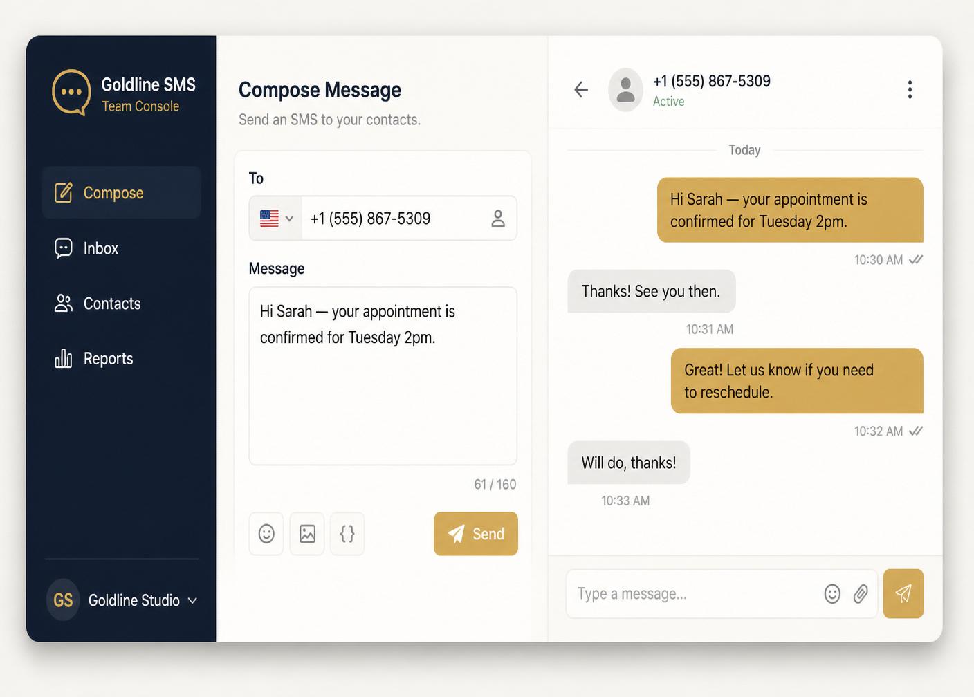 Senter console preview